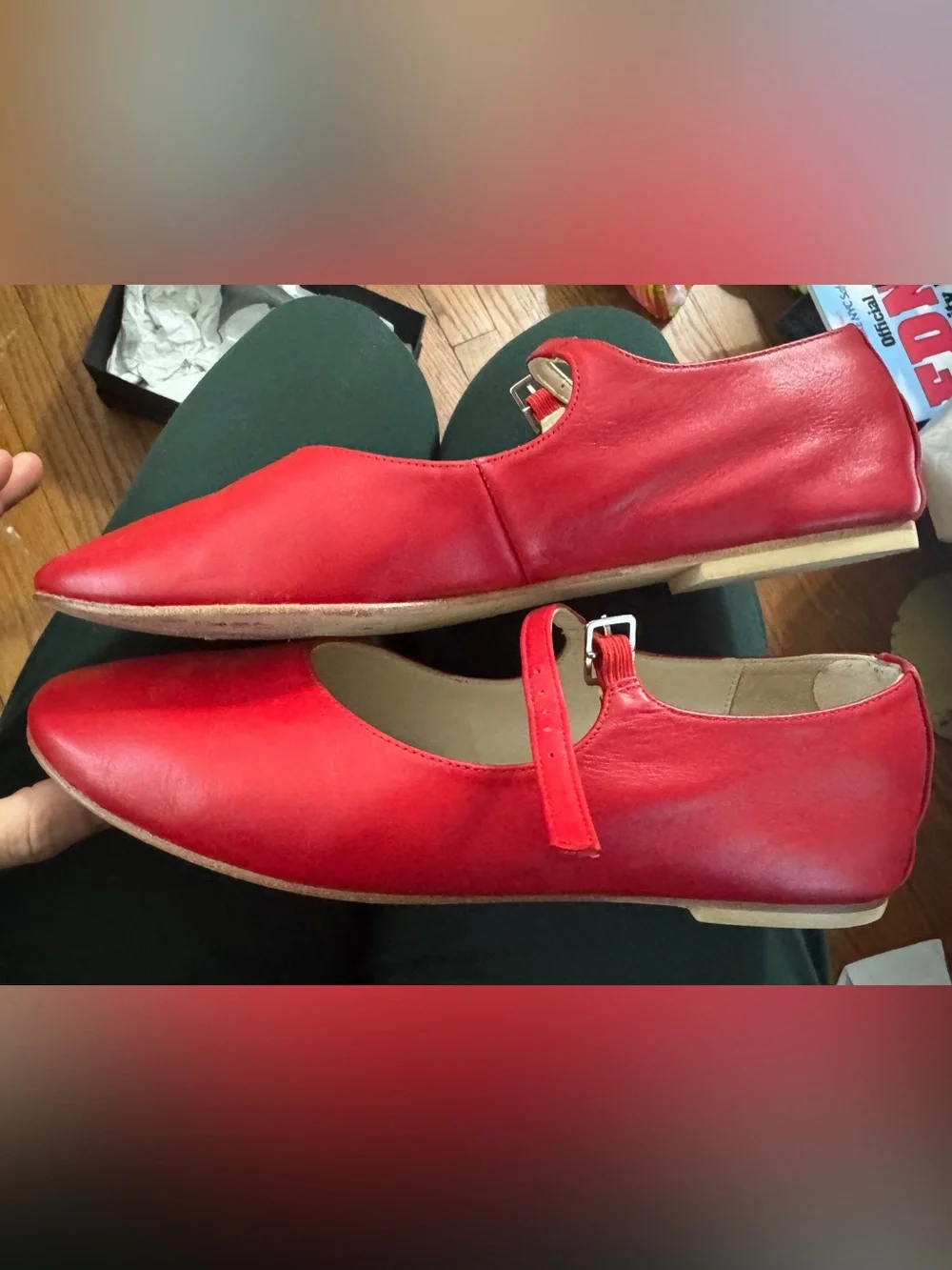 Freda Salvador Aubrey Red Mary Janes (8, runs small)